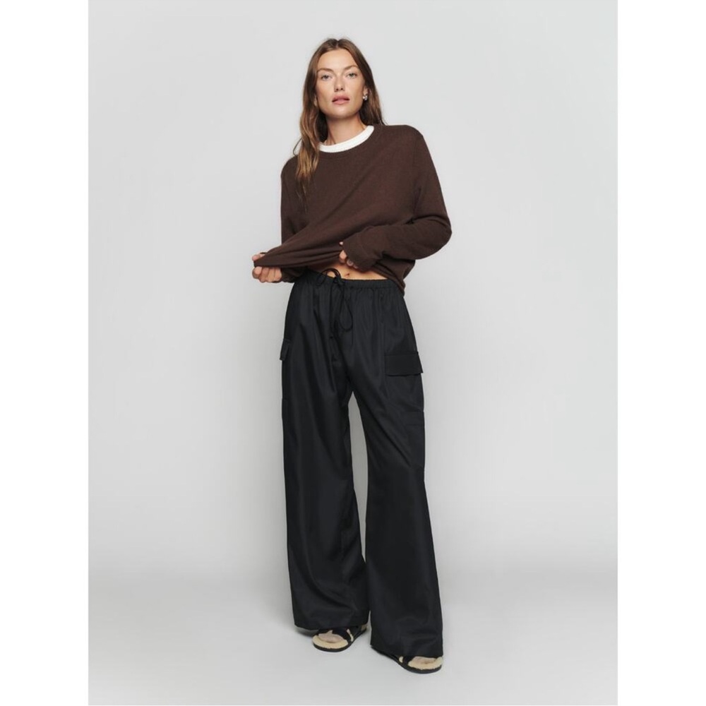 Reformation Ethan Twill Pant in Black